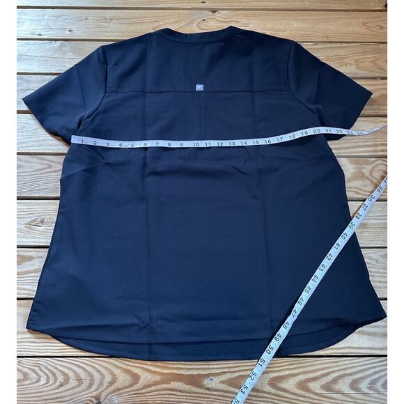 NEW Fabletics Scrub Top Size XL Women’s Black - Picture 7 of 7